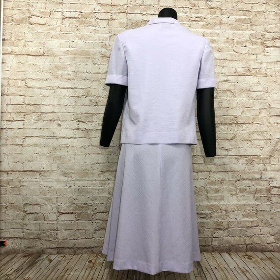 Vintage Lavender Church Dress Blazer Set Belted A… - image 5