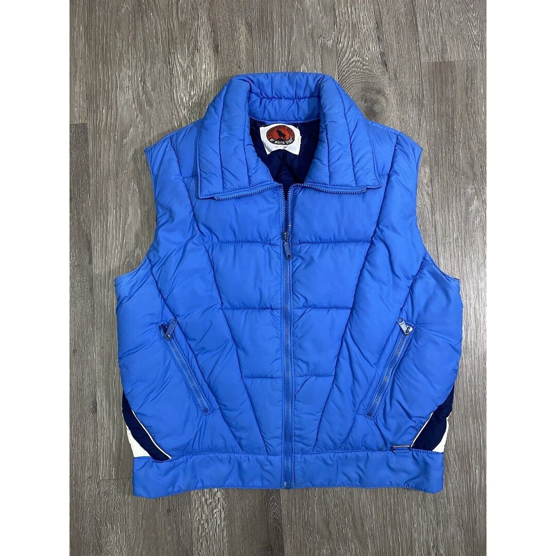 Mountain Goat White Stag Puffer Vest Down Ski Full Zip XL 70s Etsy