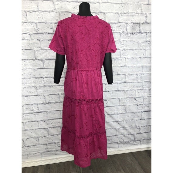 Vintage Maxi Festival Dress 90s Take Two Magenta … - image 4