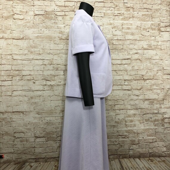 Vintage Lavender Church Dress Blazer Set Belted A… - image 3