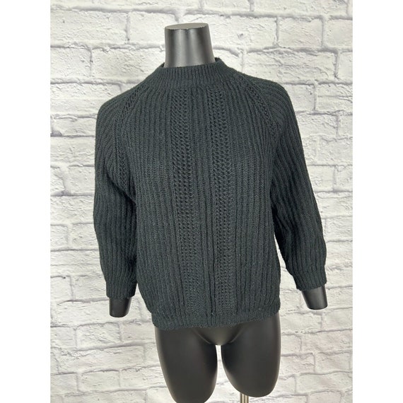 Dupont Bulky Knit Orlon Acrylic Sweater Gray High… - image 1