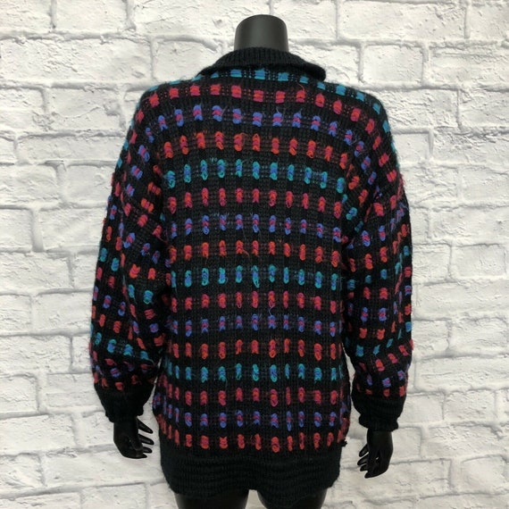 Vintage Chunky Sweater Acrylic Knit 80s TJW Mervy… - image 5