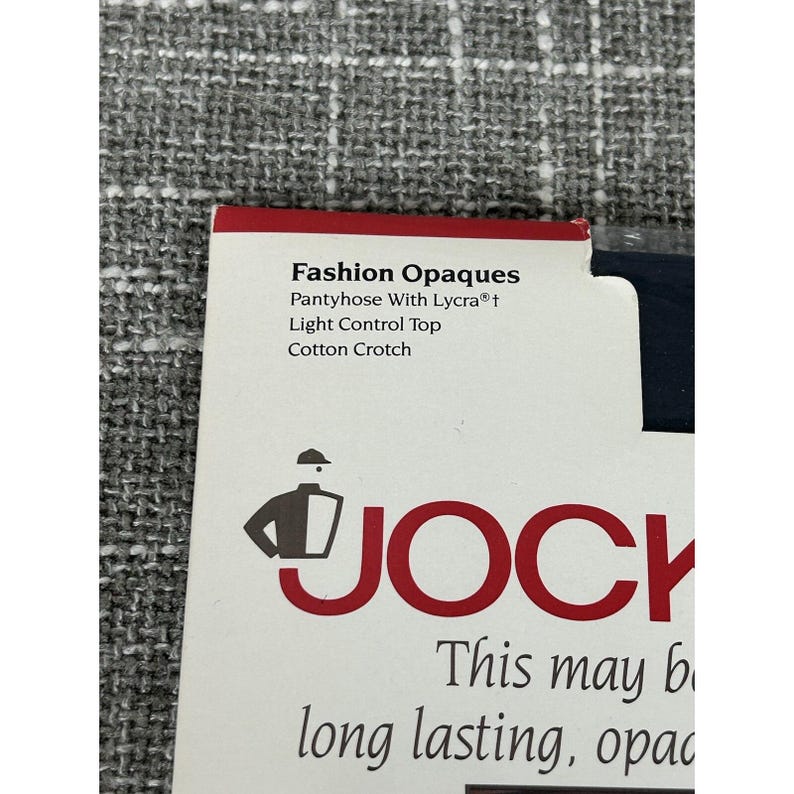 Vintage Jockey for Her Pantyhose Medium Tall Up to 6'2" Navy Blue 1989 Hosiery image 2