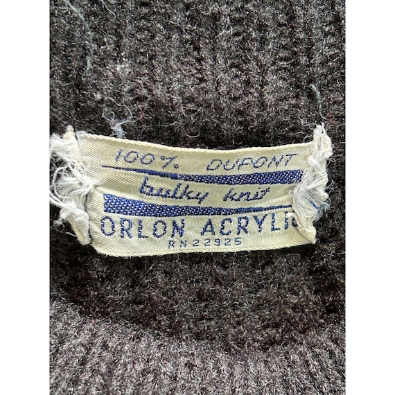 Dupont Bulky Knit Orlon Acrylic Sweater Gray High… - image 5