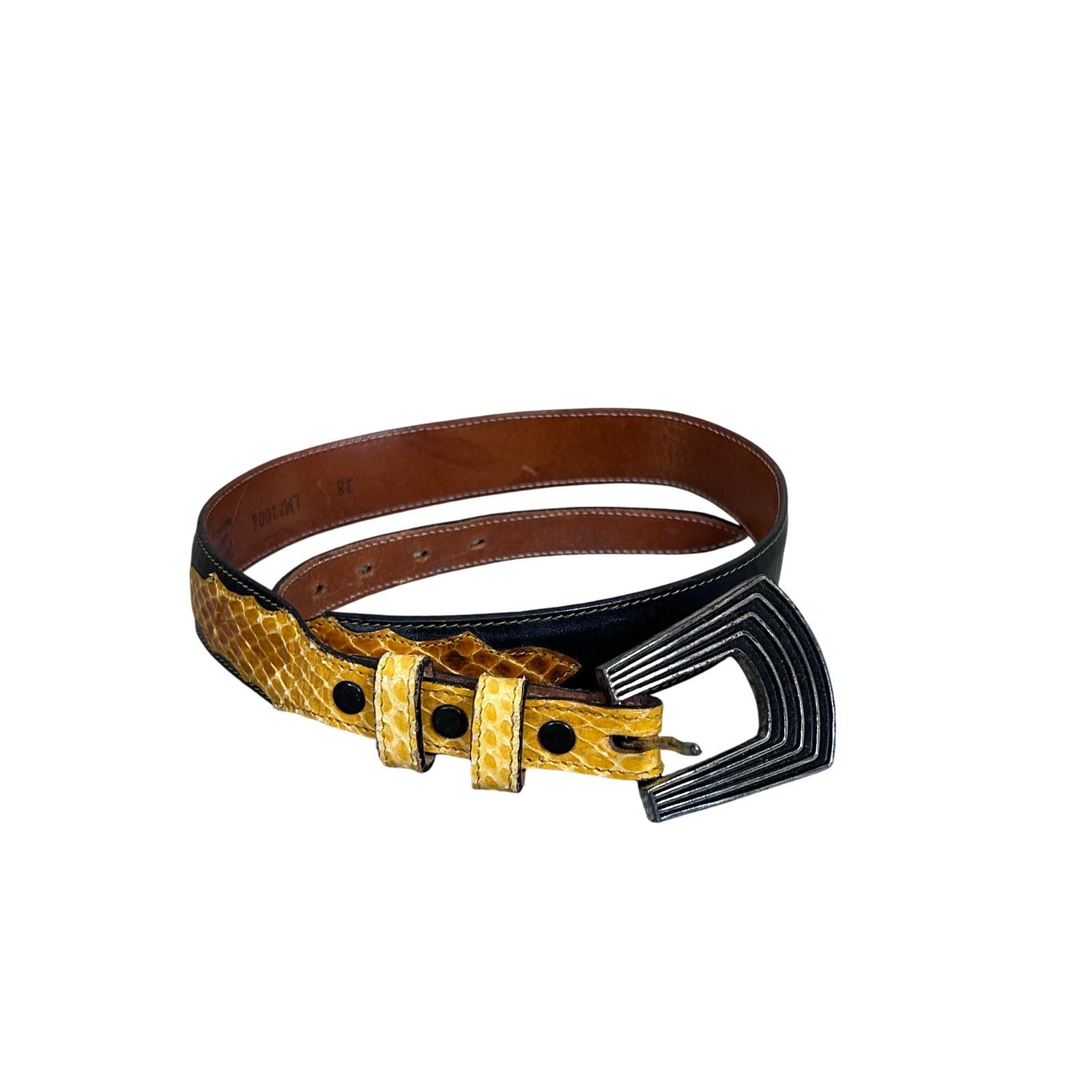 Tony Lama vintage brown women’s size 32 belt gold buckle Tony Lama Leather 32 Size Belts for Women for sale | eBay main image 2