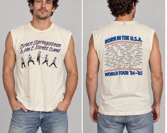 Vintage 1984 Bruce Springsteen E Street Band Born in the USA Tour Muscle Tee L