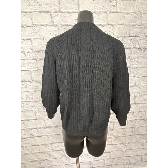 Dupont Bulky Knit Orlon Acrylic Sweater Gray High… - image 4