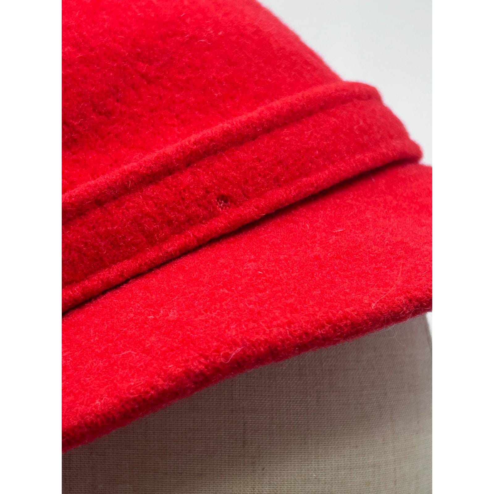 Kangol Design Red Wool Felt‎ Hat Made in England Vintage Bell Cloche Style Kangol Design Red Wool Felt Hat Made in England Vintage Bell  main image 2
