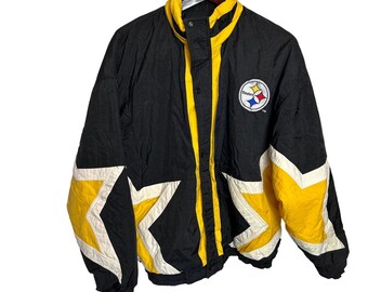 Vintage 1990s Pittsburgh Steelers Starter Pouch Color Block Jacket