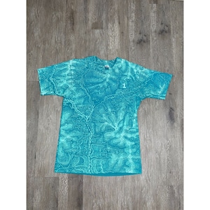 Fruit Of The Loom Single Stitch Men's Blue USA Colorado Map Camiseta 90s Sz L