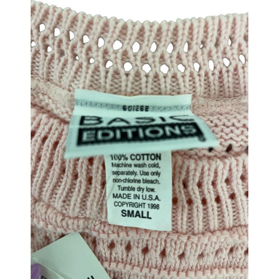 Basic Editions Pink Knitted Pullover Sweater Wome… - image 3