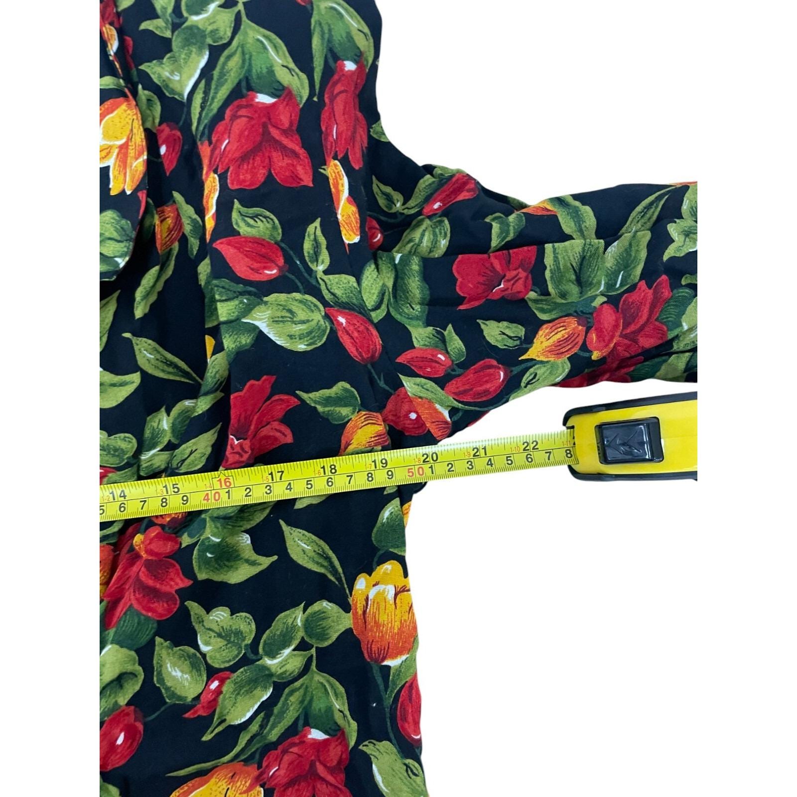 Sag Harbor Multicolor Floral Long Sleeve One-button Blazer Jacket 