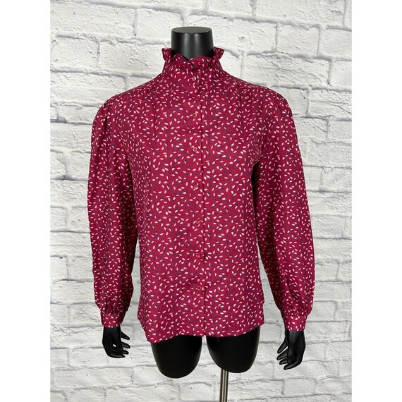 Inner Visions By Ship'n Shore Red Button Up Long … - image 1