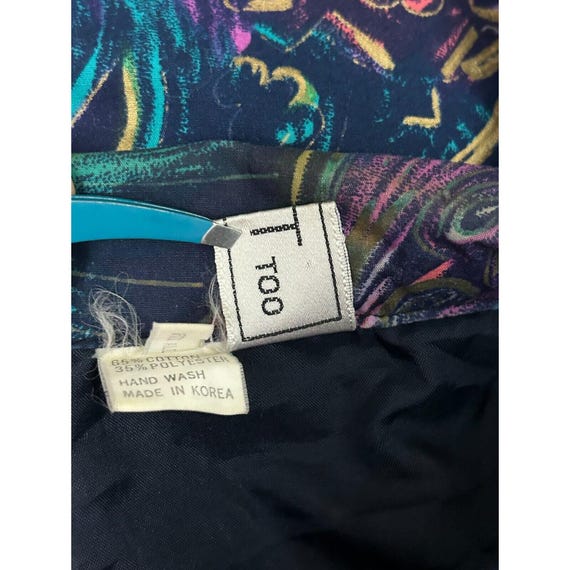 Gdt Too Button Front Shoulder Pads Jacket Swirl P… - image 7