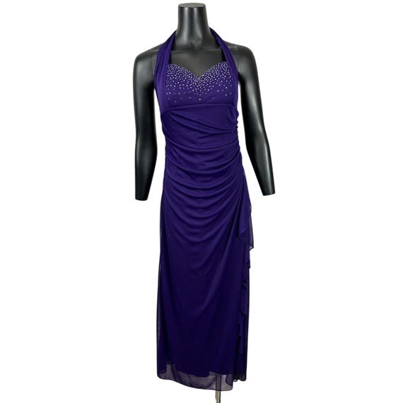 open lace back dress Long Purple Sequin Prom Dress with Lace-Up Corset Purple/Multi / 15