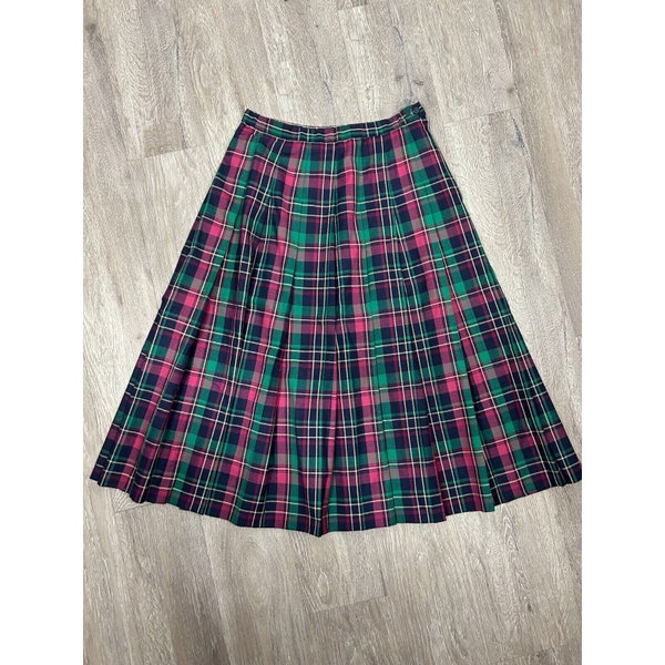 Pendleton Petite 100% Virgin Wool Plaid Tartan Vtg Skirt 90's Women's Size 10