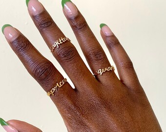 Anillo zodiacal • Anillo de Sagitario • Anillo de Capricornio • Anillo de Tauro • Anillo de Virgo • Anillo de Acuario • Anillo de Géminis • Anillo de Libra • Joyería negra