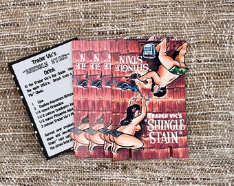 Trader Vic Shingle Stain Drink Toppers 10 Card Mega Pack Plus Recipe Card Vintage Tiki Paper Ephemera Party Supplies