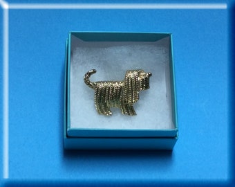 Cute Dog Pin In Gift Box, Mid-Century