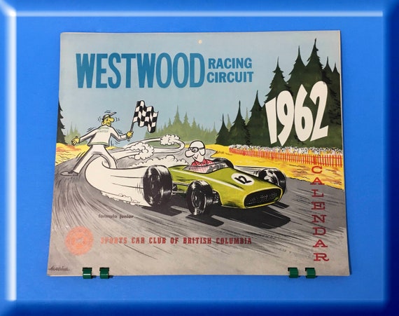 1962 Funny Cartoon Sports Car Racing Calendar - Etsy