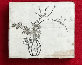 Ikebana Large Rubber Stamp, 3”x3.5”