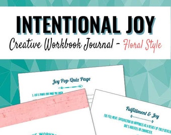 Joy Printable Journal |Printable Binder | Journal Prompts| Mindfulness |Self-Care tool | Motivation Journal | Anxiety Relief | Vintage Style