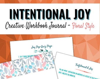 Printable Journal | Joy Journal | Mental Health| Mindfulness | Minimalism | Workbook Journal | Self-Care tool | Creative Book | Floral Style