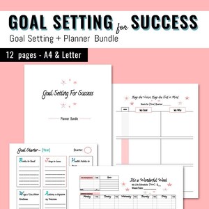Goal Setting and Planner Bundle, Fast Goal Tracker, Printable Planner ...