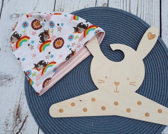 Kindermütze - Beanie - Mädchen Einhorn Regenbogen KU 50-52