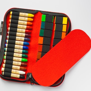 Waldorf pencil case pencil case Waldorf school with zipper roll Waldorf school wax crayon Rudolf Steiner school enrollment