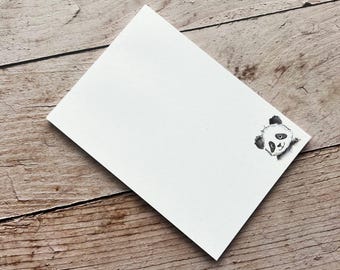 Notebook made from recycled paper | Cute panda, watercolor design | DIN A6 | 50 sheets | Unlined