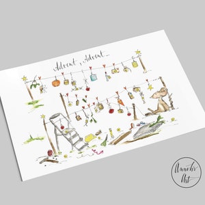 Weihnachtskarte | Advent, Advent... | Macki und ihr Adventskalender | Adventskarte