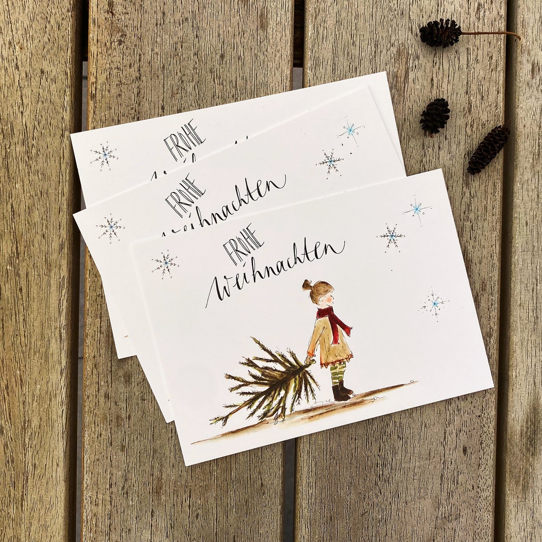 Boofle Weihnachtskarte Für Mädchen Zum 1. Weihnachten – Süßes Design Mit Goldfolie