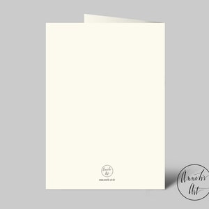 May include: Blank white card with a small circle logo in the bottom right corner that says "Anneke's Art" and the website address "www.annekes-art.de".
