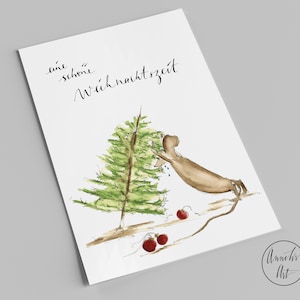 Weihnachtskarten 5er Set Aquarell-Karten zur Weihnachtszeit Frohe Adventszeit Schöne Weihnachtszeit verschiedene Motive Sparpaket Bild 7