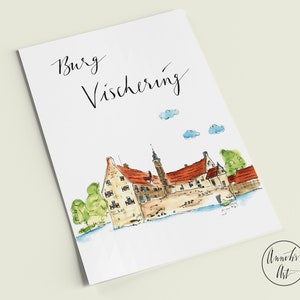 Postkarte - Burg Vischering in Lüdinghausen - Wasserburg