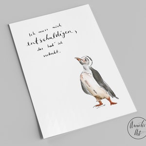Süße Entschuldigungskarte | Postkarte mit Spruch | Ich muss mich entschuldigen, das habe ich verbockt