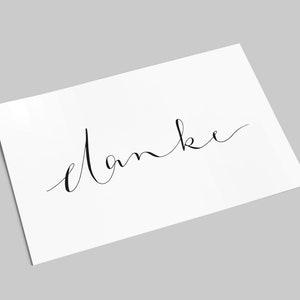 Spruchkarte | Danke | Dankeskarte mit Handlettering