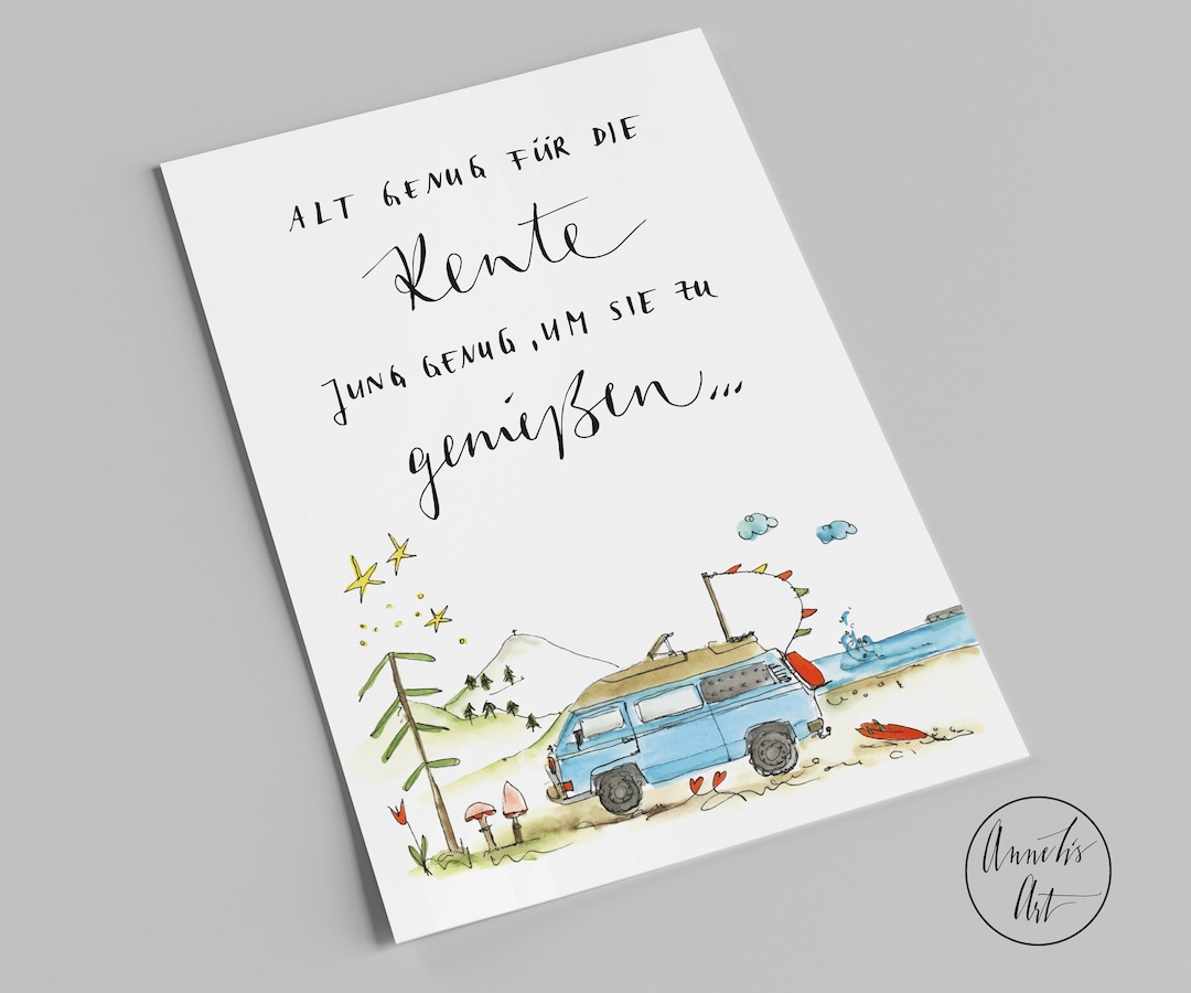 WBdesignz – Tarjeta De Jubilación "Alles Gute Zum Ruhestand