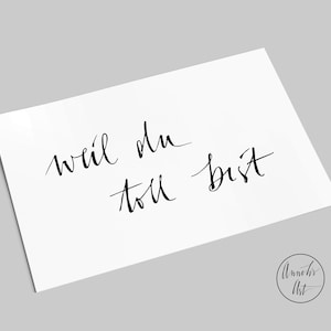 Schriftzug-Karte | weil du toll bist | Postkarte mit Spruch | Handlettering