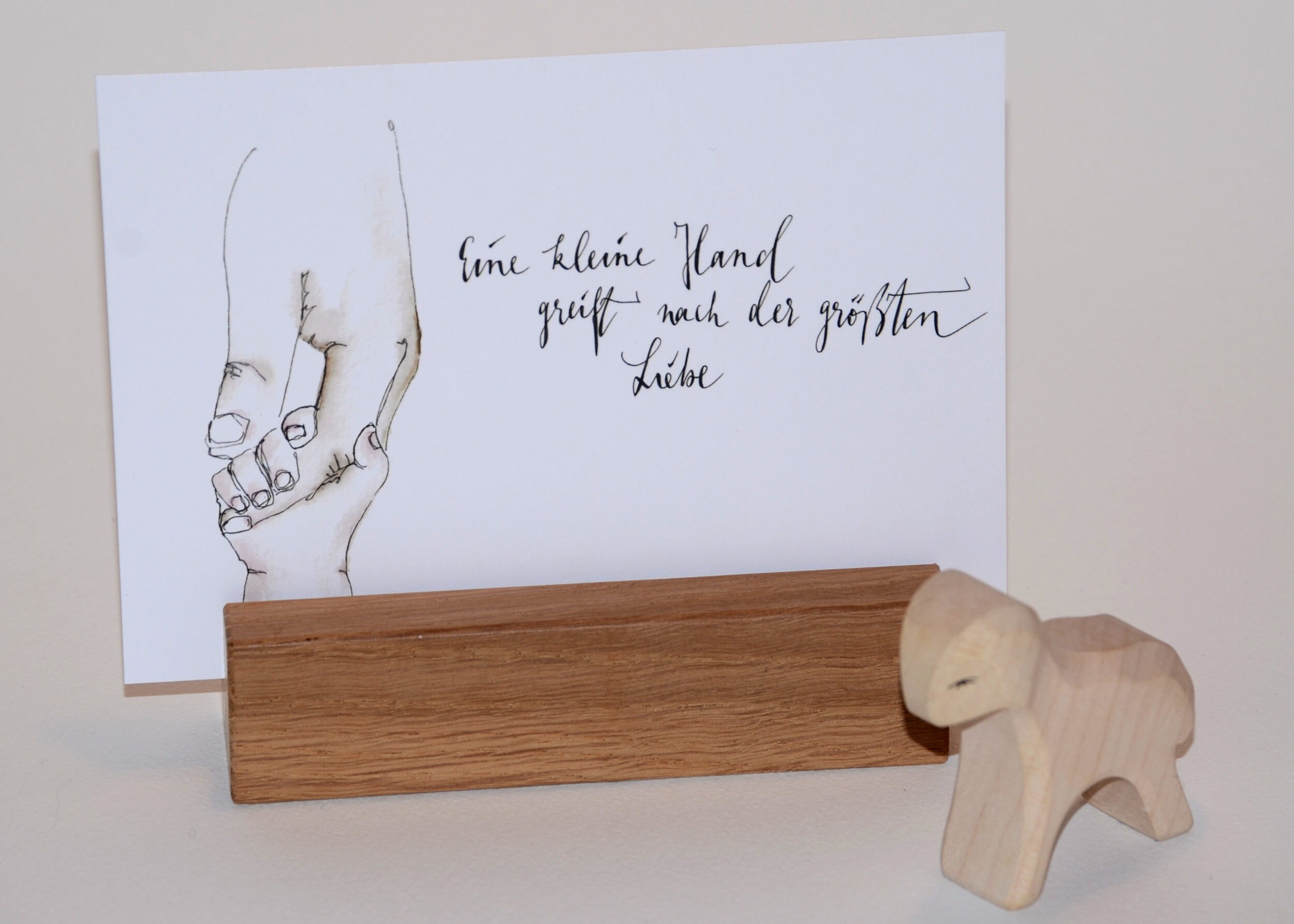 Postkarte Zur Geburt Mit Spruch Eine Kleine Hand Greift Nach Etsy