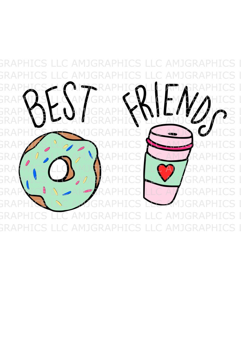 Download Best Friends Coffee Donut Digital Download SVG | Etsy