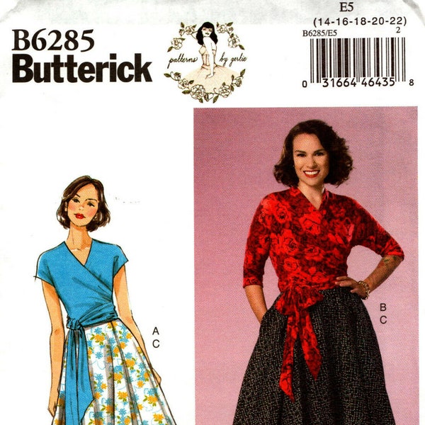 Butterick B6285 / Simplicity S9288 Gertie Retro Wrap Top & Flared Skirt Sewing Pattern (Two Sizes: A5 6-14 / E5 14-22) New/Uncut