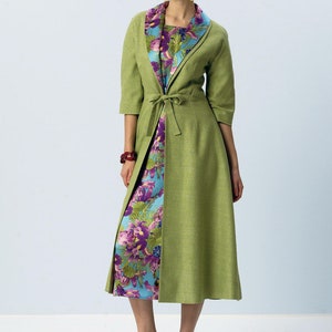 VOGUE PATTERNS V8875 Misses' Dress/Belt/Coat And Detachable Collar Sewing Template, Size B5 (8 10 12 14 16) By