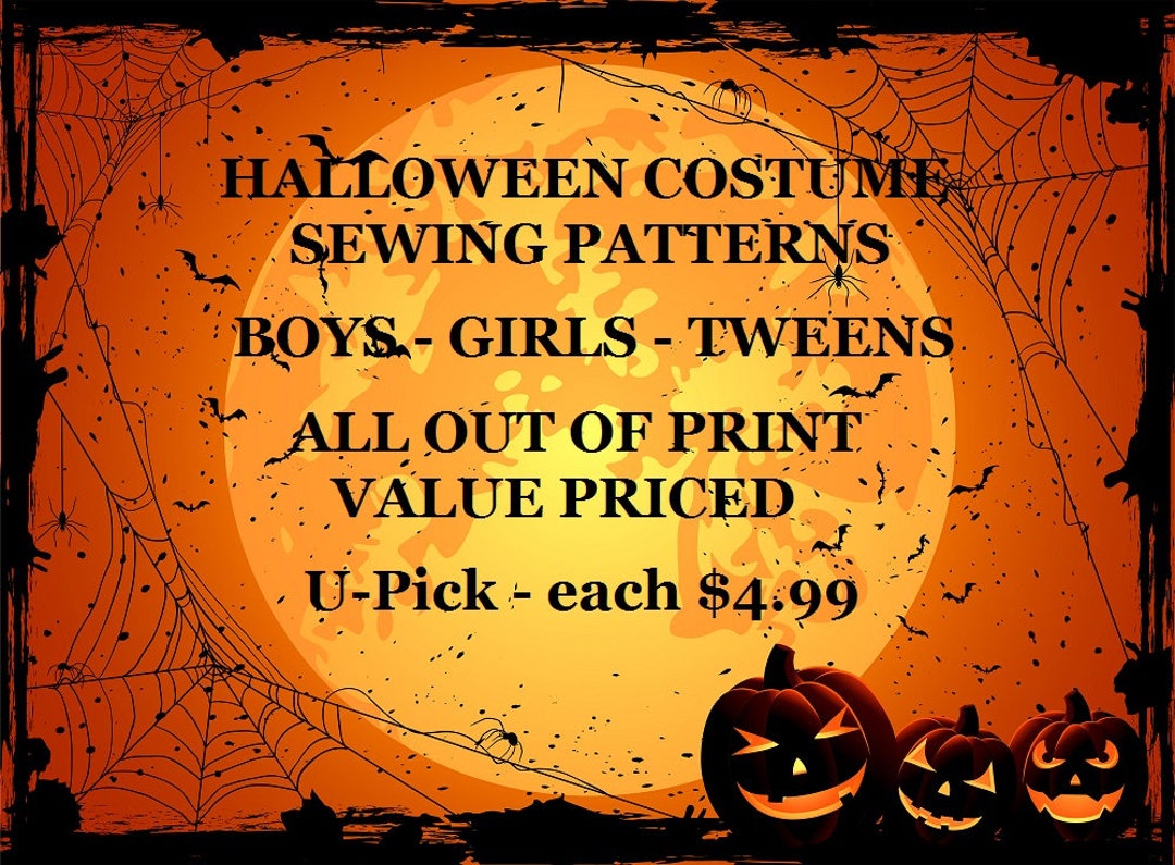 Butterick Child Costume Patterns Assorted, Upick/your Choice Etsy