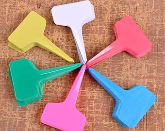 GARDEN TAGS #2-T Pond Plant Water Garden Pot Markers Seed Stake Tags Plastic Nursery Labels