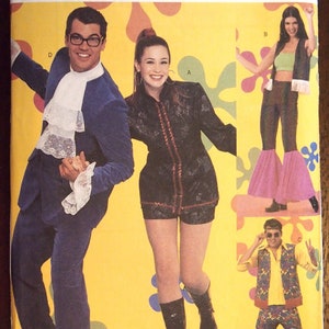 Butterick 6753/6754 OOP Child&#39;s or Adult &#39;Austin Powers&#39; Swinging 1960&#39;s Mod Hippy Costumes