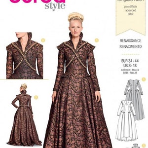 Burda 6398 Renaissance/game of Thrones Gown Misses Costume Sewing ...