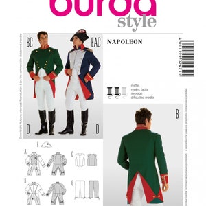 Burda 2471 OOP 18th Century Regency/Napoleon Empire Men&#39;s Military Uniform Costume Sewing Pattern (All Sizes US 36-48 / Eur 46-58) New/Uncut