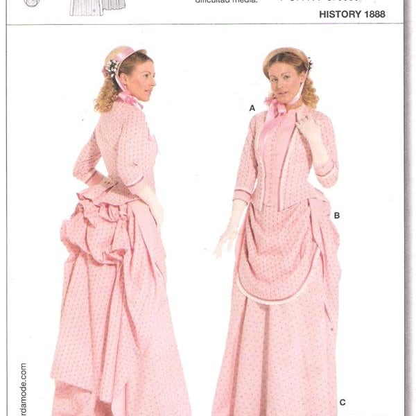 Burda 7880 Scarce OOP Misses c1888 Victorian/Steampunk Dress Costume Sewing Pattern (All Sizes US 10-22 / Eur 36-48) New/Uncut